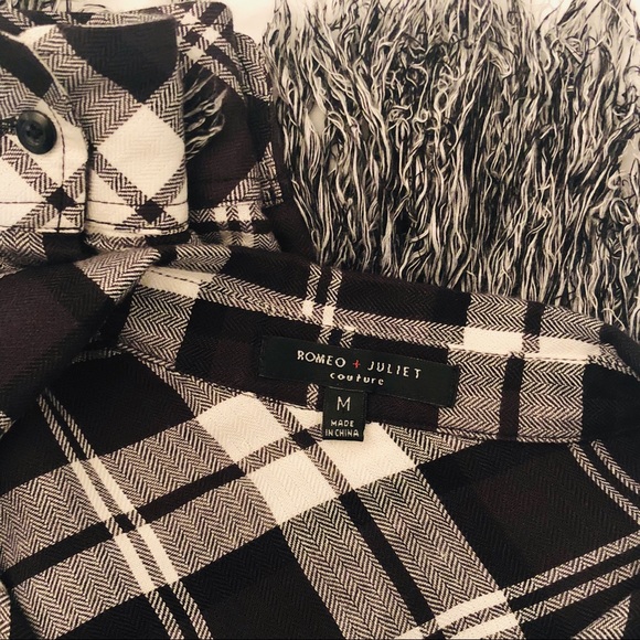 Romeo & Juliet Plaid Fringe Button Down BOGO ANY OFFER - Picture 5 of 7